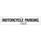 Newstripe 4 in MOTORCYCLE PARKING Stencil