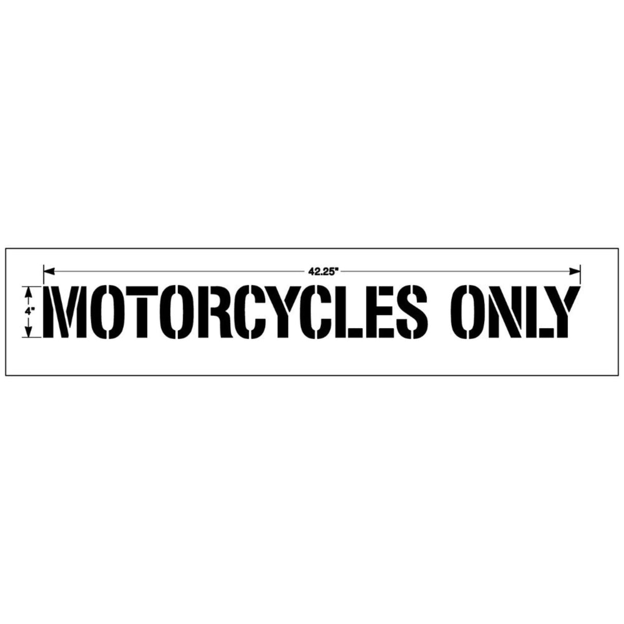 Newstripe MOTORCYCLES ONLY Parking Stencil