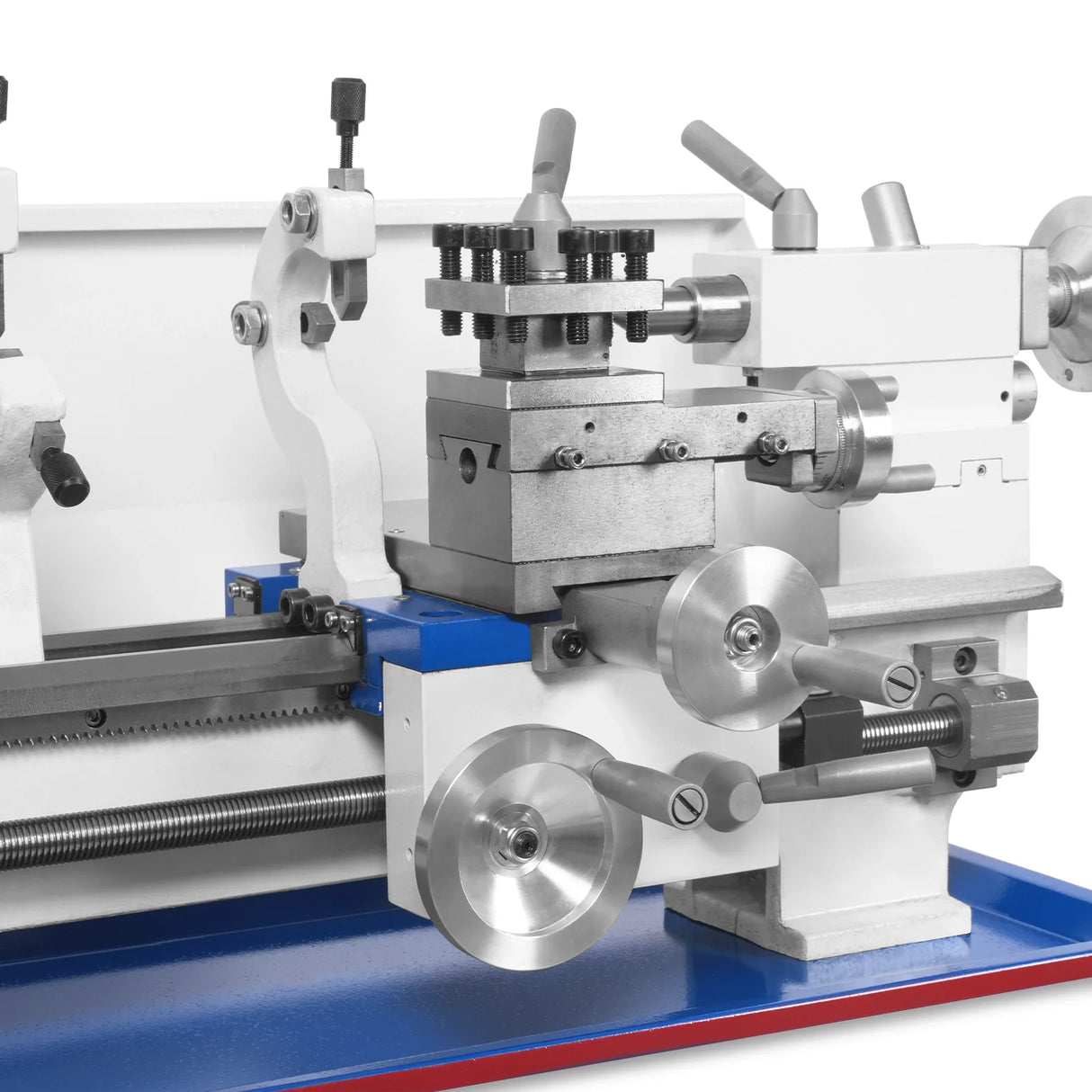 MechMaxx 1.5‘’ Spindle Bore Metal Lathe Machine 8'' x 16'' High Precision Brushless Motor Mini 1.5HP Benchtop 0-2500 RPM Variable Speed Metal Working Machine 1.5‘’ Spindle Bore Small Lathe without Stand 0831V