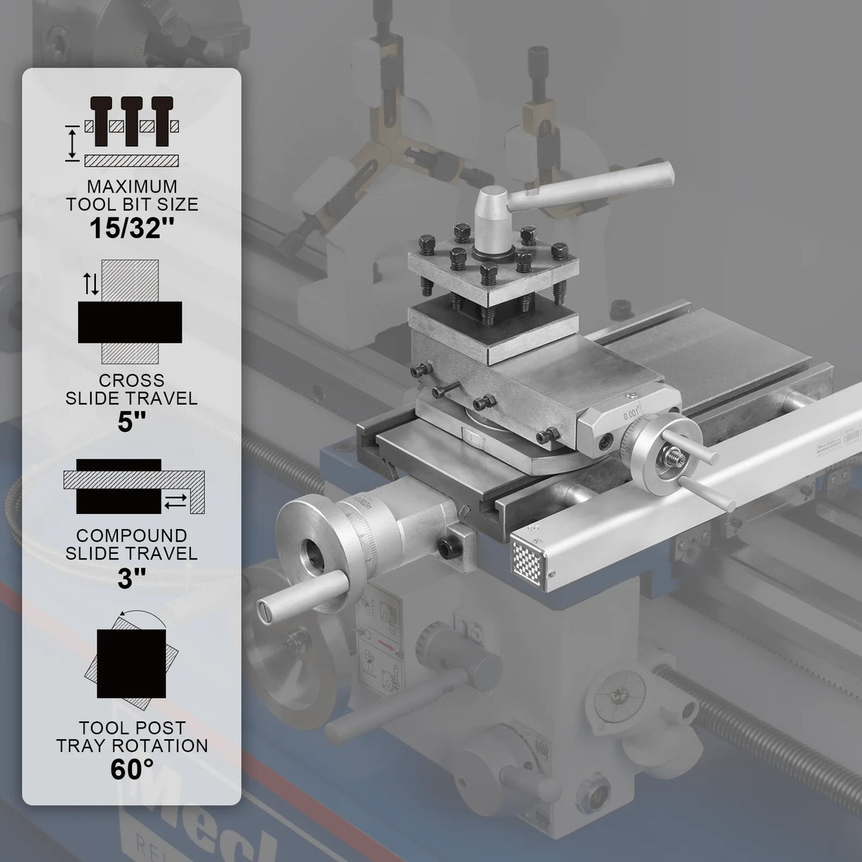 MechMaxx 1.5‘’ Spindle Bore Metal Lathe Machine 10'' x 30'' High Precision Brushless Motor Benchtop 0-2000 RPM  Variable Speed Metal Working Machine 1.5HP Small Lathe without Stand 1030V
