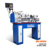MechMaxx 1.5‘’ Spindle Bore Metal Lathe Machine with DRO 10'' x 30'' High Precision Benchtop 0-2000 RPM  Variable Speed Metal Working Machine 1.5HP Small Lathe without Stand 1030VD