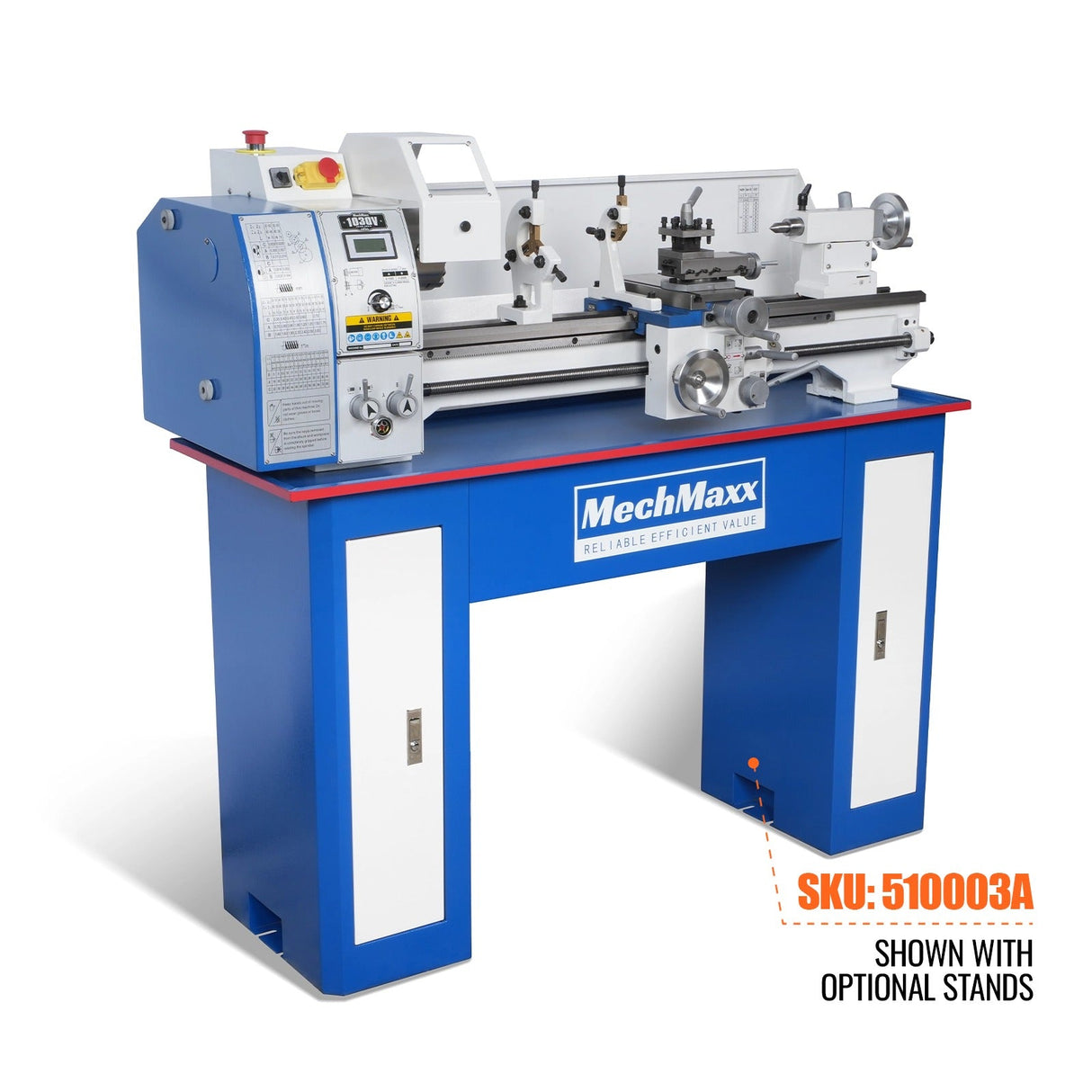 MechMaxx 1.5‘’ Spindle Bore Metal Lathe Machine 10'' x 30'' High Precision Brushless Motor Benchtop 0-2000 RPM  Variable Speed Metal Working Machine 1.5HP Small Lathe without Stand 1030V