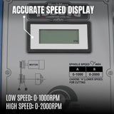 MechMaxx 1.5‘’ Spindle Bore Metal Lathe Machine with DRO 10'' x 30'' High Precision Benchtop 0-2000 RPM  Variable Speed Metal Working Machine 1.5HP Small Lathe without Stand 1030VD