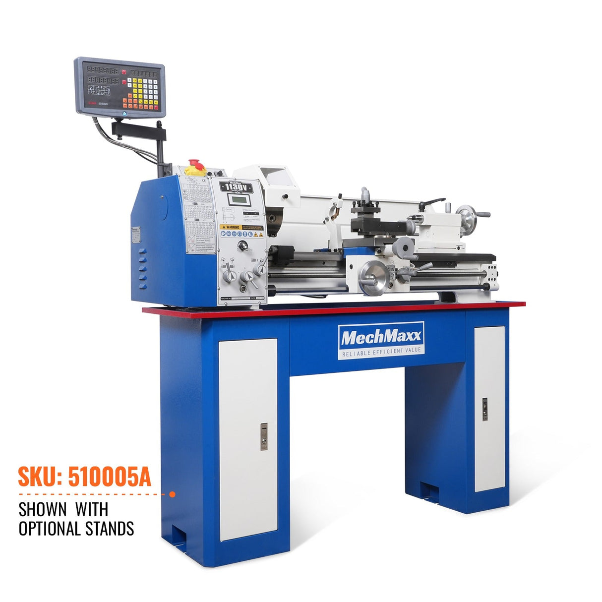 MechMaxx Metal Lathe Machine with DRO 11'' x 30'' High Precision Benchtop 0-2000 RPM Brushless Motor Variable Speed Metal Working Machine 2HP Small Lathe without Stand 1130VD