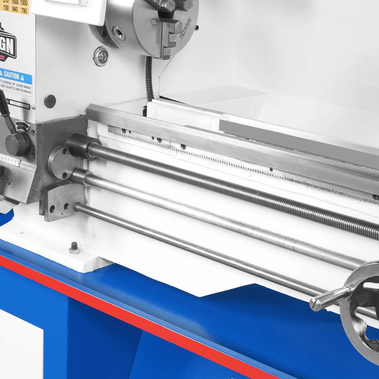 MechMaxx Full Norton Gear Box 13" x 37" Industrial Heavy Duty Bench Metal Lathe  1.5HP/1100W Metal Working Lathe High Precision 64-1500 RPM Variable Speed 1337GN