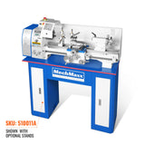 MechMaxx 10'' x 22'' Industrial Metal Lathe Machine High Precision Benchtop 1.5HP Brushless Motor 0-2000 RPM Variable Speed Metal Working Machine Small Lathe without Stand 1022V
