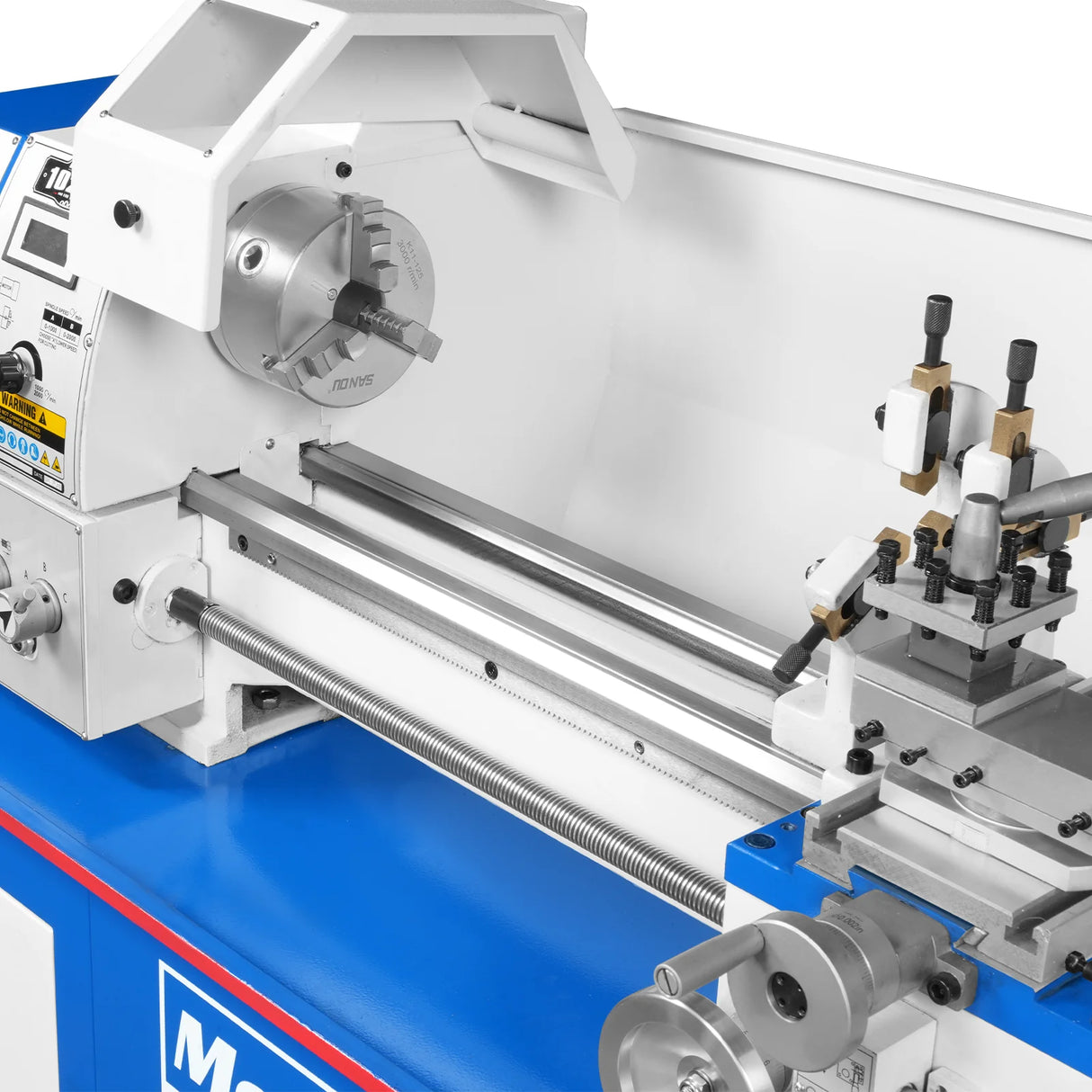 MechMaxx 10'' x 22'' Industrial Metal Lathe Machine High Precision Benchtop 1.5HP Brushless Motor 0-2000 RPM Variable Speed Metal Working Machine Small Lathe without Stand 1022V