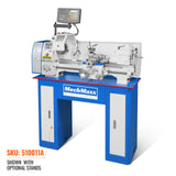 MechMaxx 10'' x 22'' Industrial Metal Lathe Machine with DRO High Precision Benchtop 1.5HP Brushless Motor 0-2000 RPM Variable Speed Metal Working Machine Small Lathe without Stand 1022VD