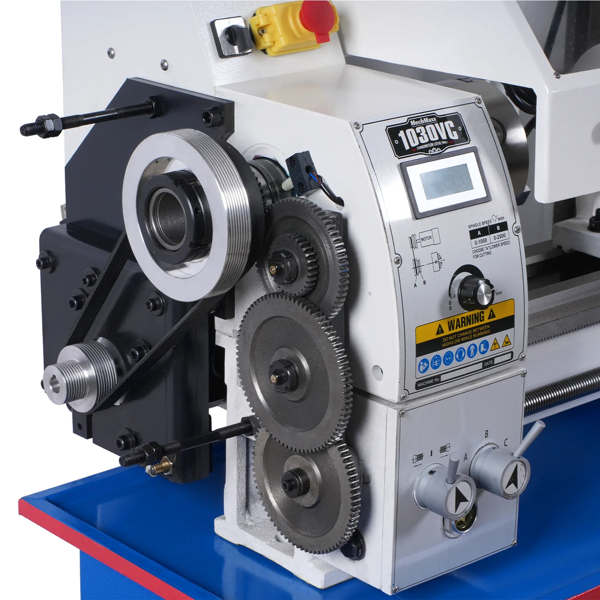 MechMaxx 1.5 HP 10'' x 30'' Combination Lathe Milling Drilling Machine, 1.5'' Spindle Bore, 0-2000 RPM Variable Speed, High Precision Benchtop Lathe for Metalworking – Without Stand 1030VC