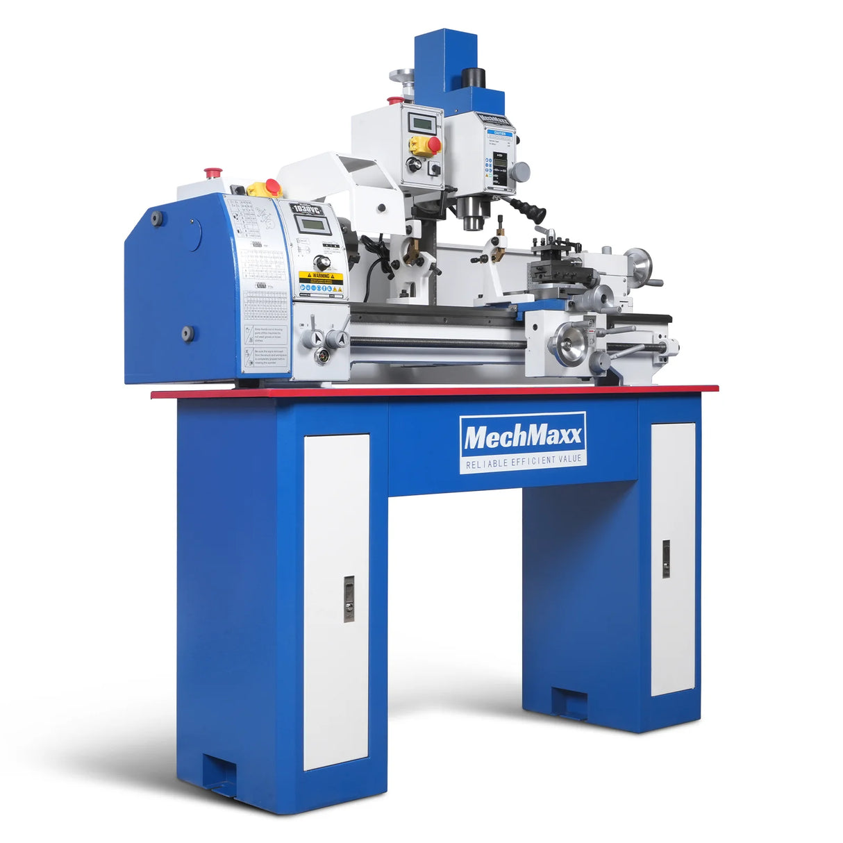 MechMaxx 1.5 HP 10'' x 30'' Combination Lathe Milling Drilling Machine, 1.5'' Spindle Bore, 0-2000 RPM Variable Speed, High Precision Benchtop Lathe for Metalworking – Without Stand 1030VC