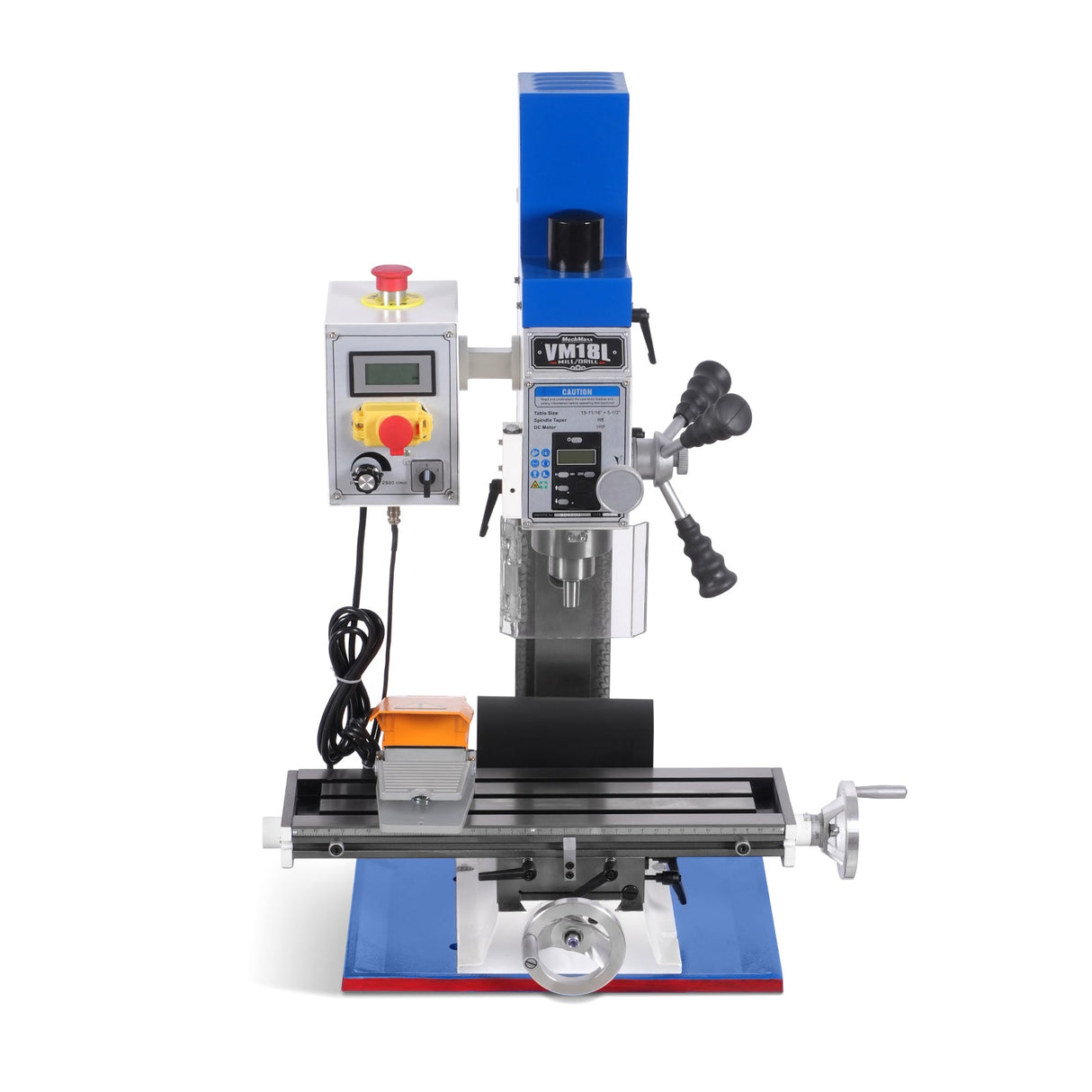 MechMaxx 6"x20'' Benchtop Mill Drill Machine, Variable Speed, R8 Spindle, 1 HP, 110V, Brushless Motor Compact Milling Drilling Tool for Garage Shop, DIY Metalworking without Stand VM18L