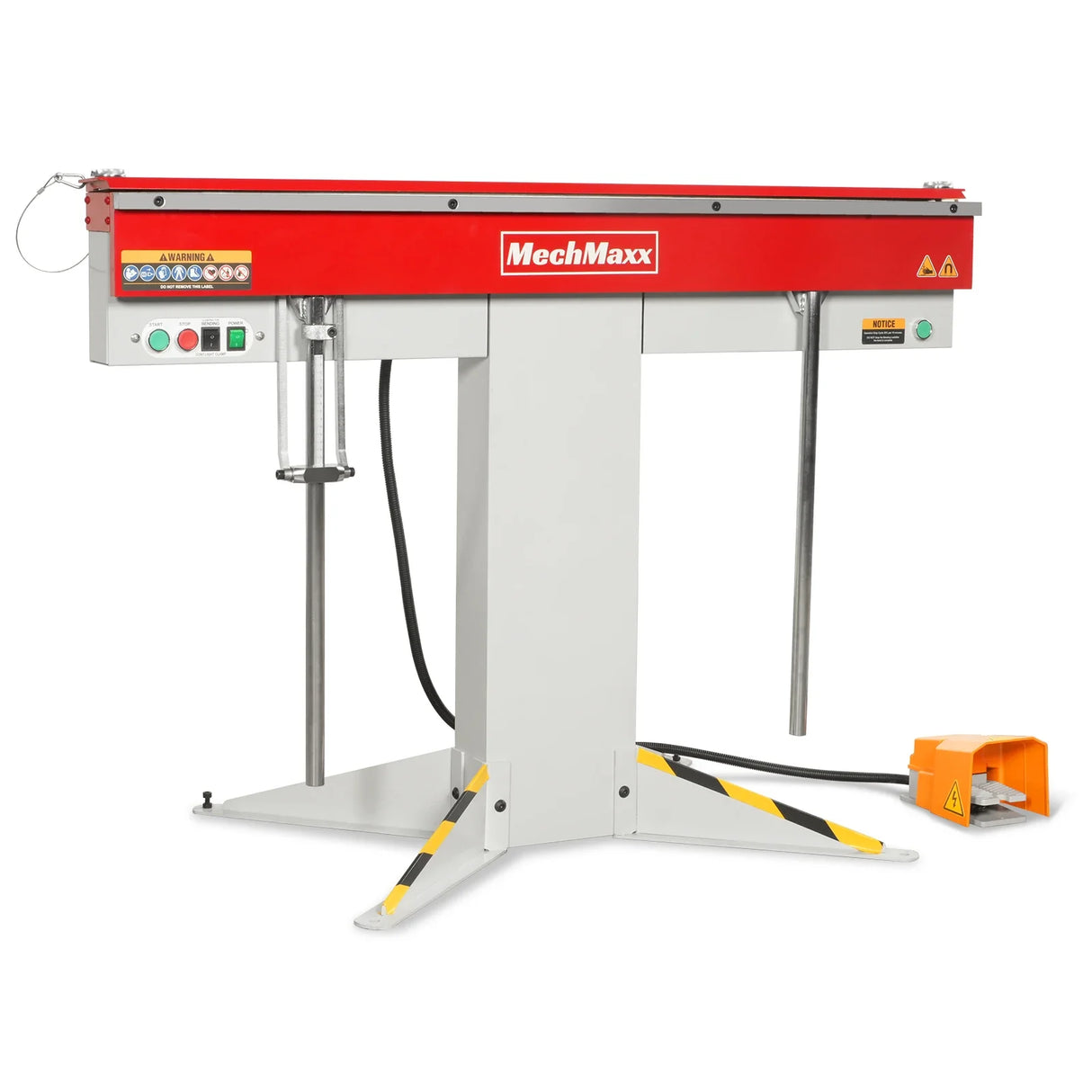 MechMaxx 48'' Industrial Magnetic Pan and BOX Heavy Duty Sheet Metal Brake 20 Gauge Capacity Shear Press Brake,  MSMB1250E-R