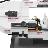 MechMaxx 7" x 12" Metal Band Saw, 1.5 HP 115V/230V Dual Voltage 4-Speed Horizontal Vertical Bandsaw with Hydraulic Downfeed, Coolant System & Adjustable Angle Cutting for Steel, Aluminum, Pipe & Structural Metal BS-712N