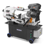 MechMaxx 7" x 12" Metal Band Saw, 1.5 HP 115V/230V Dual Voltage 4-Speed Horizontal Vertical Bandsaw with Hydraulic Downfeed, Coolant System & Adjustable Angle Cutting for Steel, Aluminum, Pipe & Structural Metal BS-712N