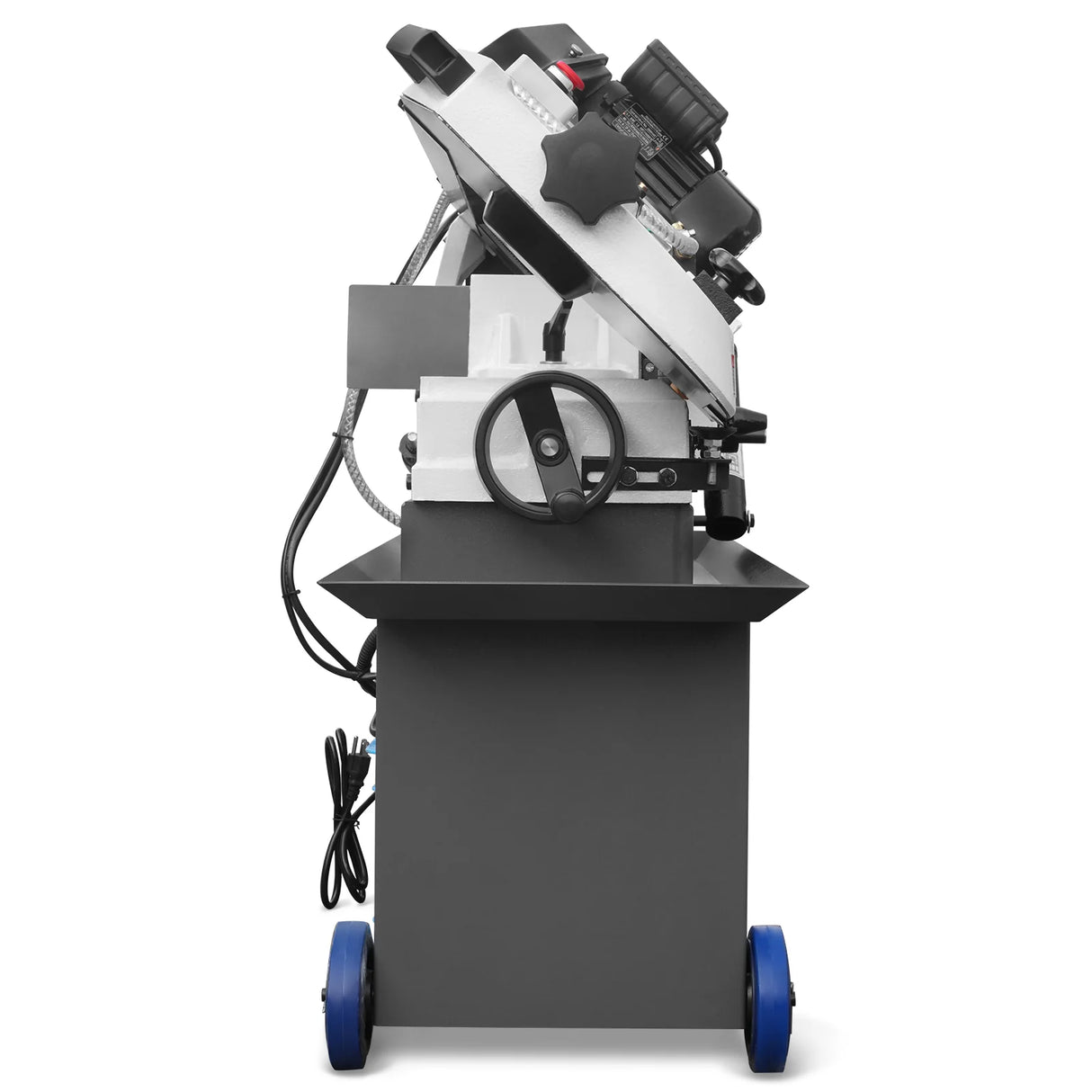 MechMaxx 7" x 12" Metal Band Saw, 1.5 HP 115V/230V Dual Voltage 4-Speed Horizontal Vertical Bandsaw with Hydraulic Downfeed, Coolant System & Adjustable Angle Cutting for Steel, Aluminum, Pipe & Structural Metal BS-712N