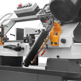 MechMaxx 7" x 12" Metal Band Saw, 1.5 HP 115V/230V Dual Voltage 4-Speed Horizontal Vertical Bandsaw with Hydraulic Downfeed, Coolant System & Adjustable Angle Cutting for Steel, Aluminum, Pipe & Structural Metal BS-712N
