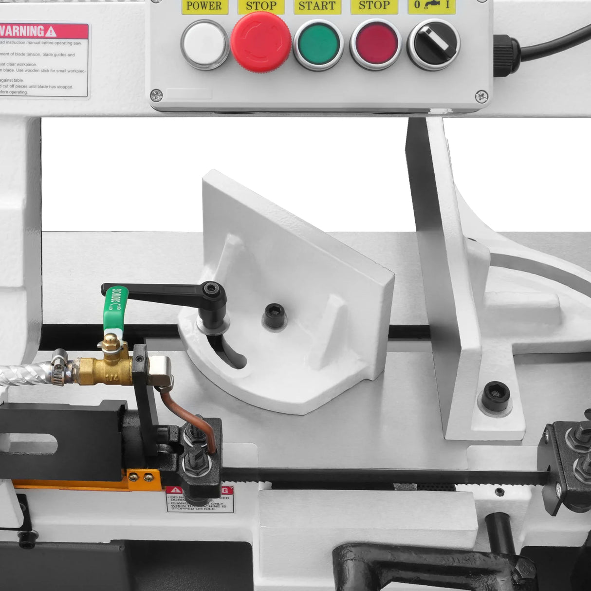 MechMaxx 7" x 12" Metal Band Saw, 1.5 HP 115V/230V Dual Voltage 4-Speed Horizontal Vertical Bandsaw with Hydraulic Downfeed, Coolant System & Adjustable Angle Cutting for Steel, Aluminum, Pipe & Structural Metal BS-712N