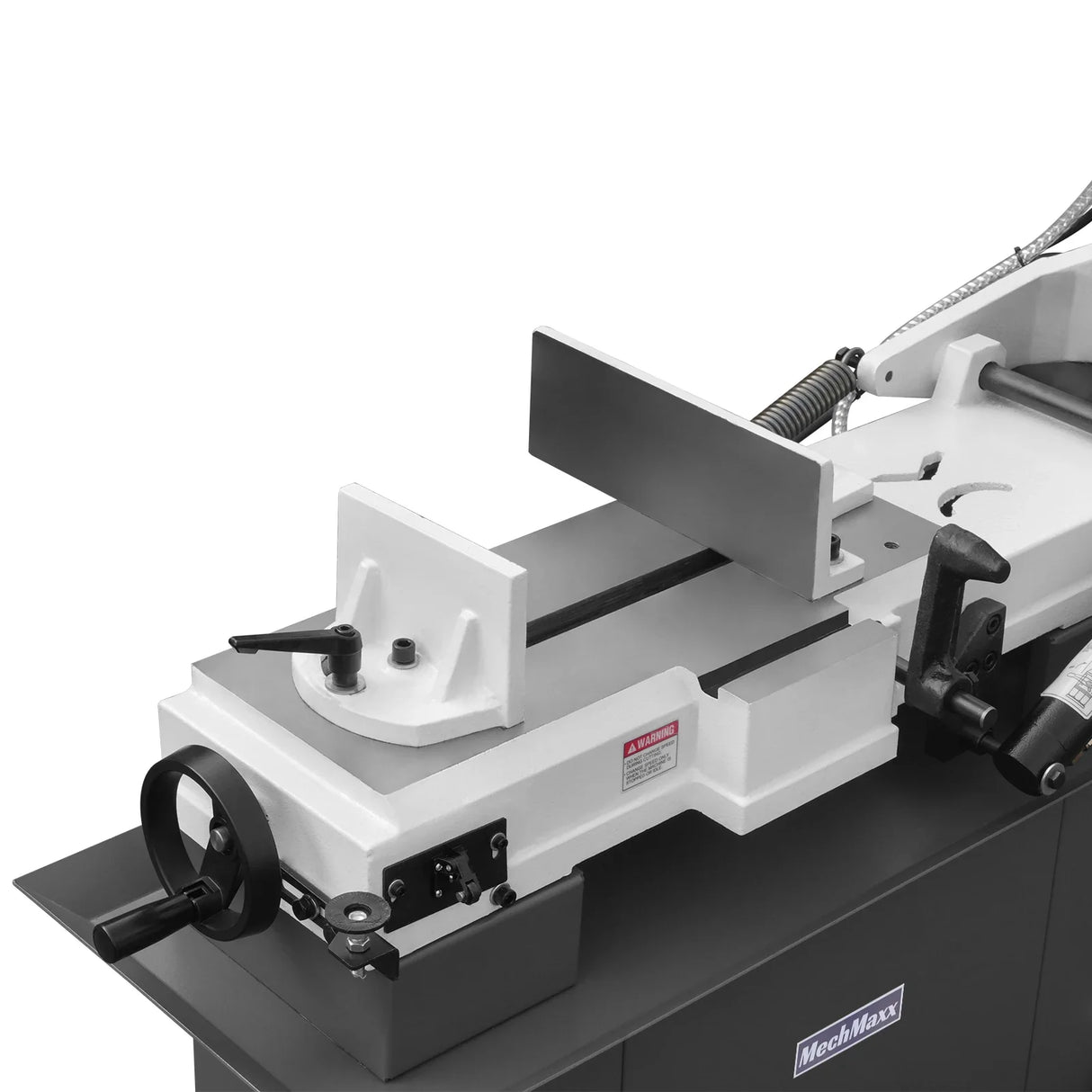 MechMaxx 7" x 12" Metal Band Saw, 1.5 HP 115V/230V Dual Voltage 4-Speed Horizontal Vertical Bandsaw with Hydraulic Downfeed, Coolant System & Adjustable Angle Cutting for Steel, Aluminum, Pipe & Structural Metal BS-712N