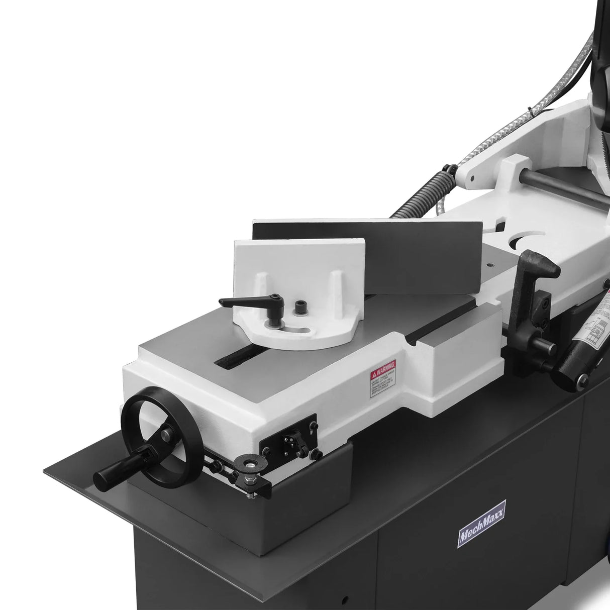 MechMaxx 7" x 12" Metal Band Saw, 1.5 HP 115V/230V Dual Voltage 4-Speed Horizontal Vertical Bandsaw with Hydraulic Downfeed, Coolant System & Adjustable Angle Cutting for Steel, Aluminum, Pipe & Structural Metal BS-712N