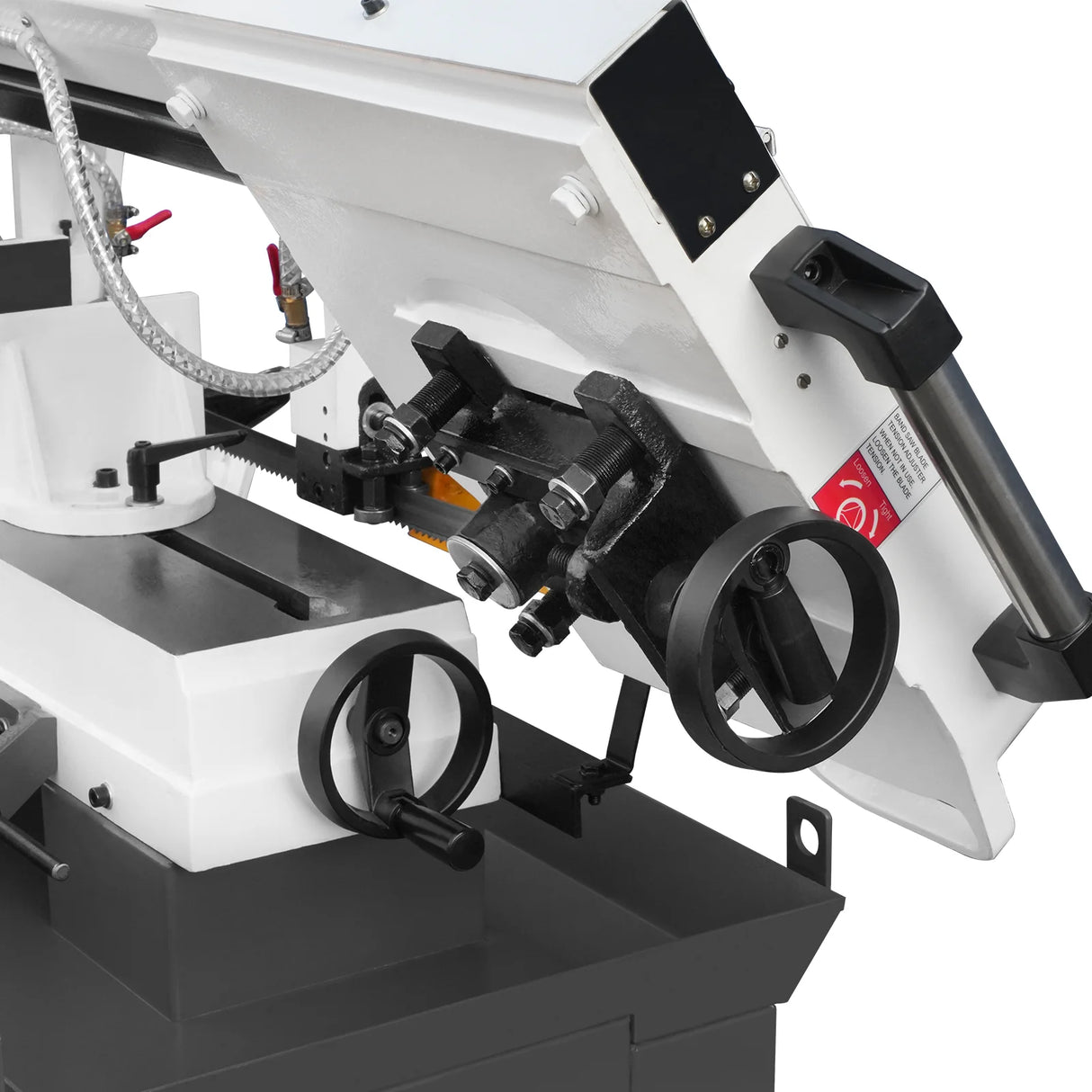 MechMaxx Metal Cutting Band Saw, 10" Round / 18"x5" Rectangular Capacity, 2HP 1.5kW Motor, 4-Speed (35-114 MPM), Horizontal Bandsaw with 0-45° Swivel, Hydraulic Downfeed, 230V 1PH 60Hz, Industrial Grade for Steel, Aluminum & Alloys BS-1018B