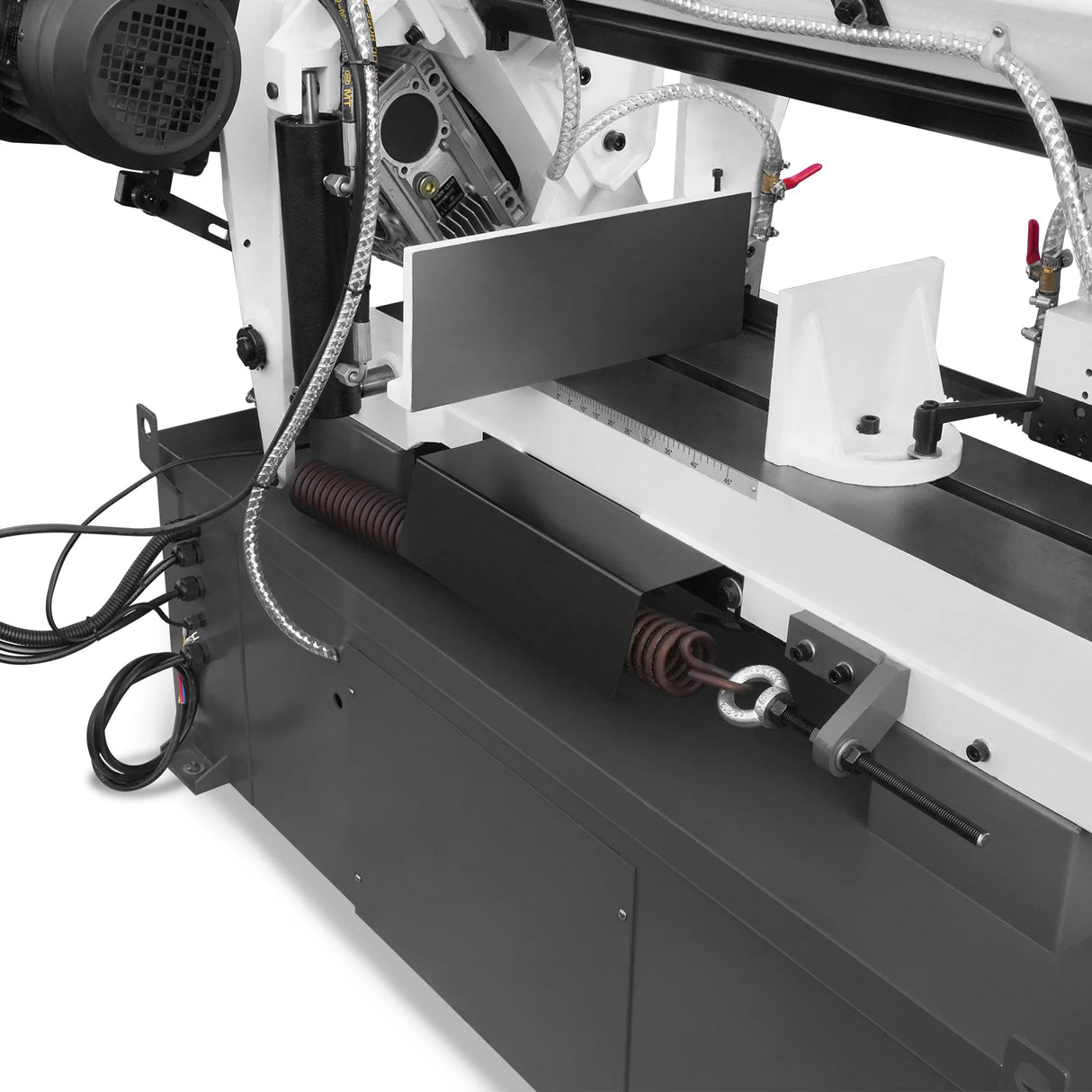 MechMaxx Metal Cutting Band Saw, 10" Round / 18"x5" Rectangular Capacity, 2HP 1.5kW Motor, 4-Speed (35-114 MPM), Horizontal Bandsaw with 0-45° Swivel, Hydraulic Downfeed, 230V 1PH 60Hz, Industrial Grade for Steel, Aluminum & Alloys BS-1018B