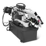 MechMaxx Metal Cutting Band Saw, 10" Round / 18"x5" Rectangular Capacity, 2HP 1.5kW Motor, 4-Speed (35-114 MPM), Horizontal Bandsaw with 0-45° Swivel, Hydraulic Downfeed, 230V 1PH 60Hz, Industrial Grade for Steel, Aluminum & Alloys BS-1018B