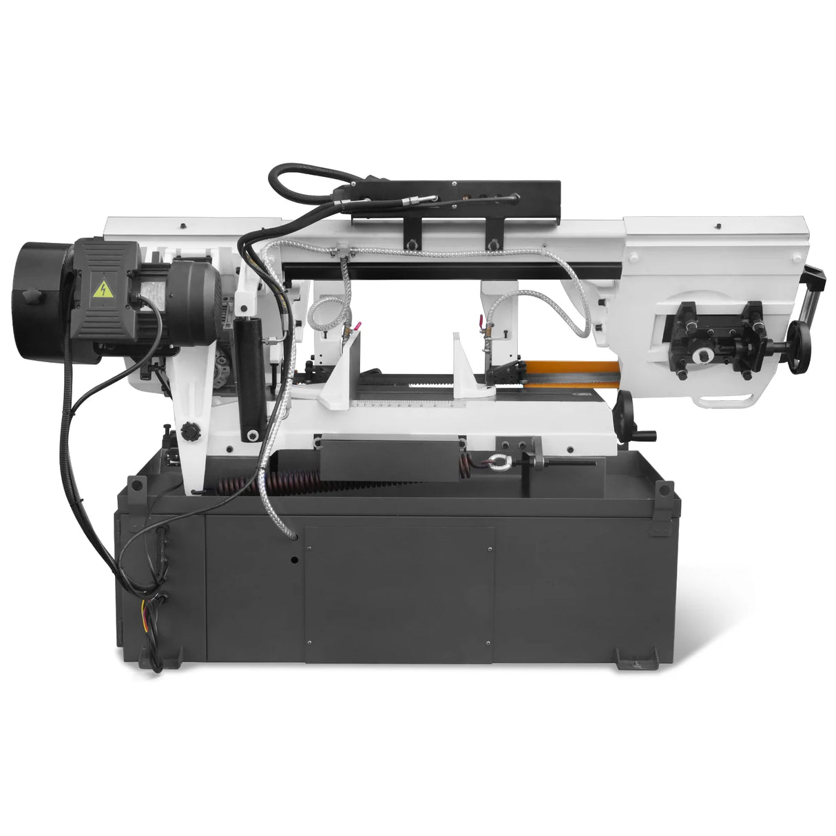 MechMaxx Metal Cutting Band Saw, 10" Round / 18"x5" Rectangular Capacity, 2HP 1.5kW Motor, 4-Speed (35-114 MPM), Horizontal Bandsaw with 0-45° Swivel, Hydraulic Downfeed, 230V 1PH 60Hz, Industrial Grade for Steel, Aluminum & Alloys BS-1018B