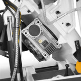 MechMaxx Metal Cutting Band Saw, 10" Round / 18"x5" Rectangular Capacity, 2HP 1.5kW Motor, 4-Speed (35-114 MPM), Horizontal Bandsaw with 0-45° Swivel, Hydraulic Downfeed, 230V 1PH 60Hz, Industrial Grade for Steel, Aluminum & Alloys BS-1018B
