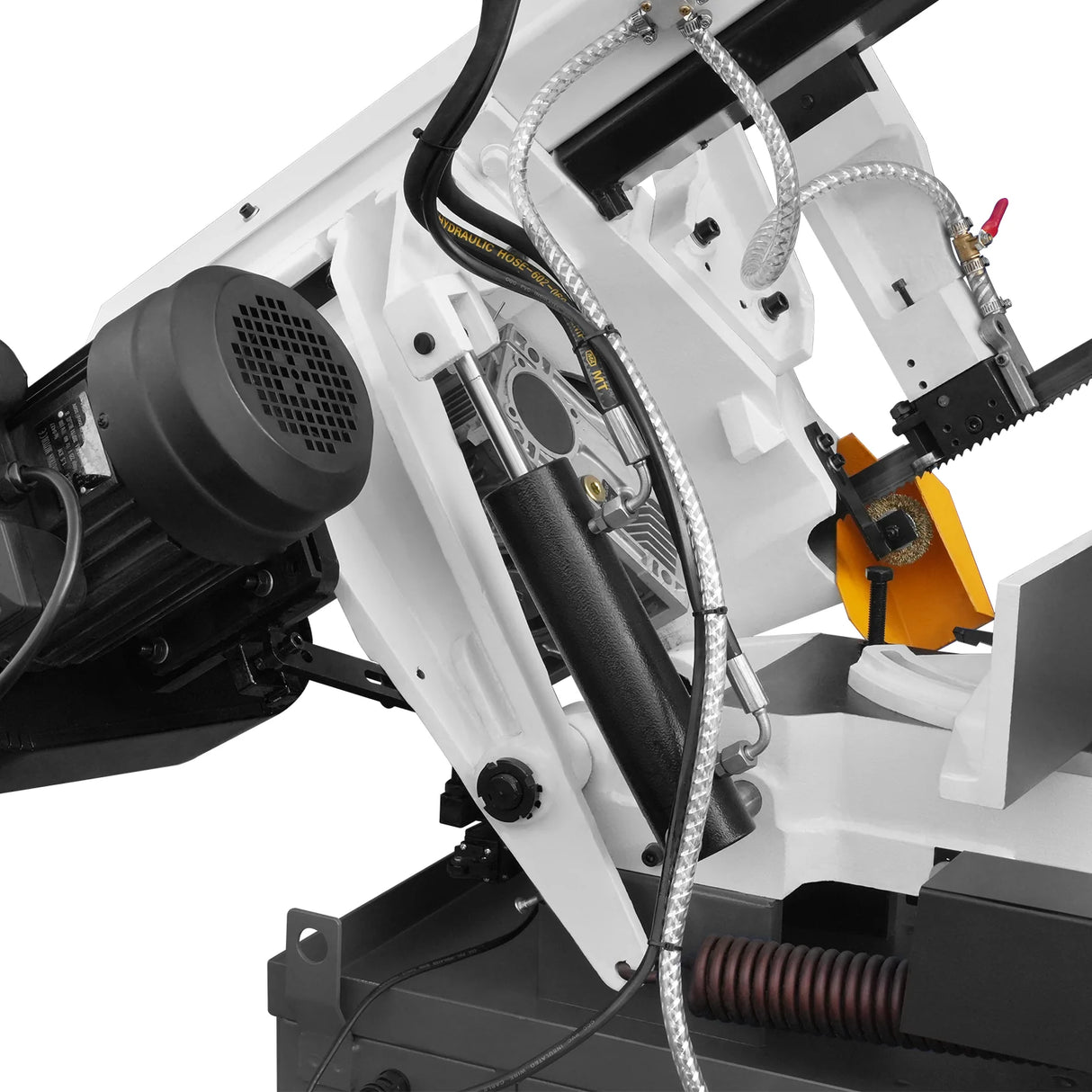 MechMaxx Metal Cutting Band Saw, 10" Round / 18"x5" Rectangular Capacity, 2HP 1.5kW Motor, 4-Speed (35-114 MPM), Horizontal Bandsaw with 0-45° Swivel, Hydraulic Downfeed, 230V 1PH 60Hz, Industrial Grade for Steel, Aluminum & Alloys BS-1018B