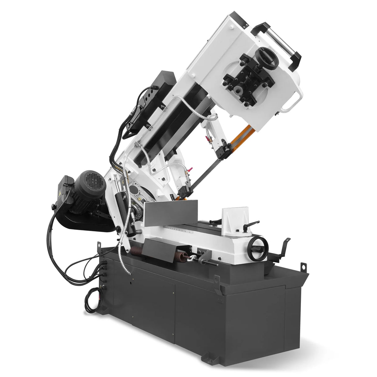 MechMaxx Metal Cutting Band Saw, 10" Round / 18"x5" Rectangular Capacity, 2HP 1.5kW Motor, 4-Speed (35-114 MPM), Horizontal Bandsaw with 0-45° Swivel, Hydraulic Downfeed, 230V 1PH 60Hz, Industrial Grade for Steel, Aluminum & Alloys BS-1018B