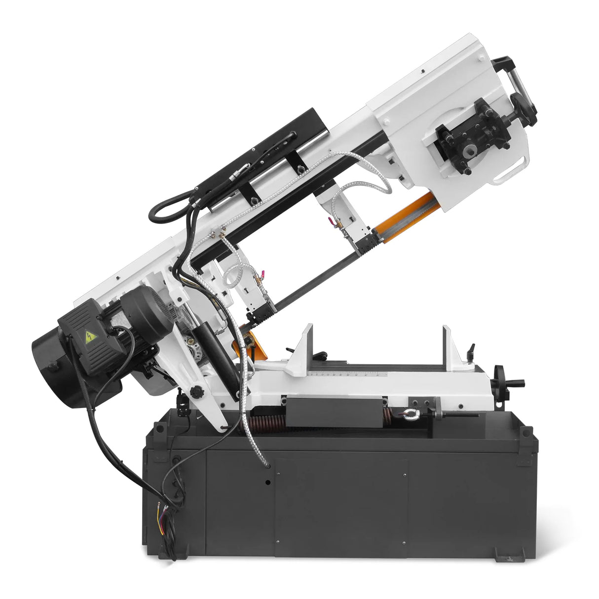 MechMaxx Metal Cutting Band Saw, 10" Round / 18"x5" Rectangular Capacity, 2HP 1.5kW Motor, 4-Speed (35-114 MPM), Horizontal Bandsaw with 0-45° Swivel, Hydraulic Downfeed, 230V 1PH 60Hz, Industrial Grade for Steel, Aluminum & Alloys BS-1018B