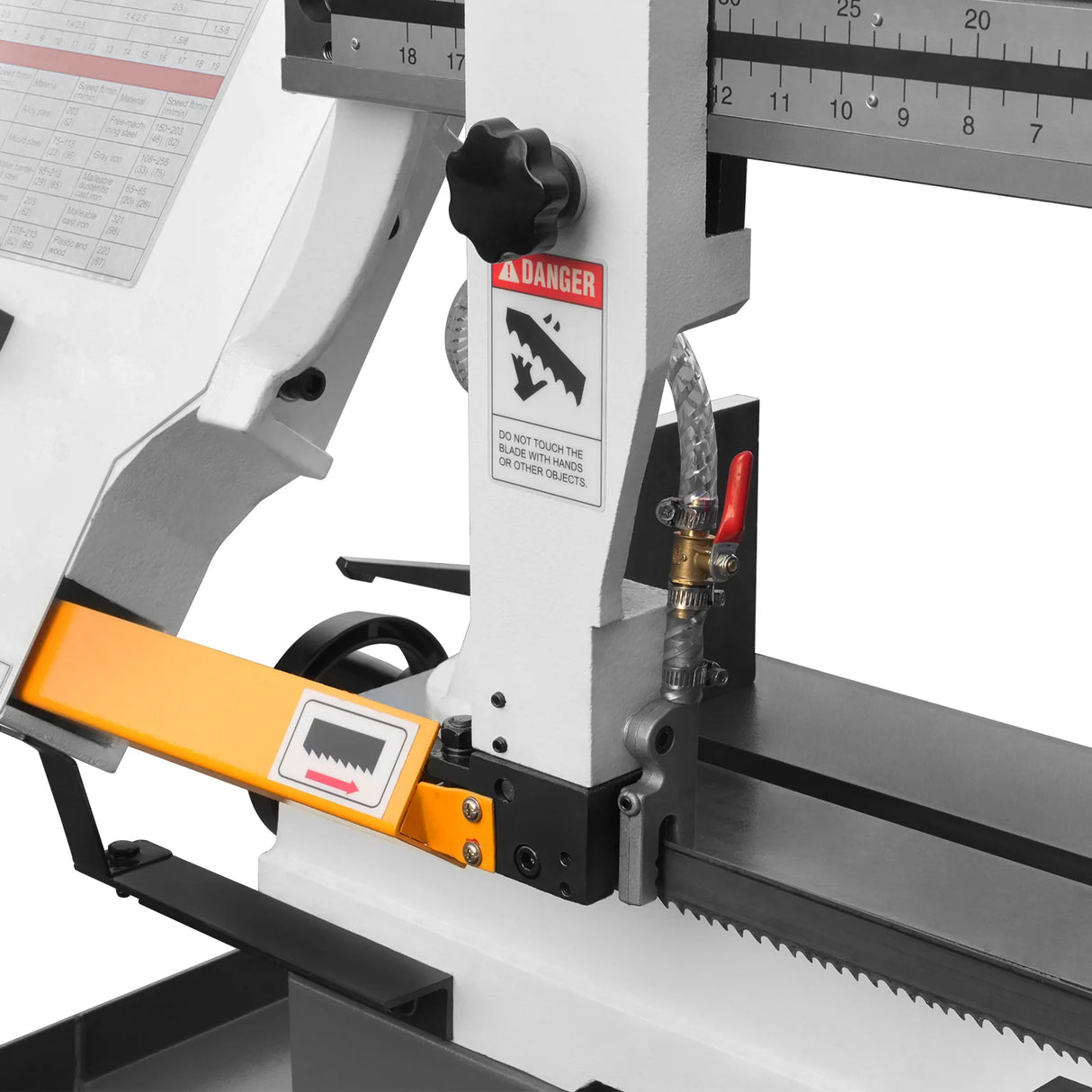 MechMaxx Metal Cutting Band Saw, 10" Round / 18"x5" Rectangular Capacity, 2HP 1.5kW Motor, 4-Speed (35-114 MPM), Horizontal Bandsaw with 0-45° Swivel, Hydraulic Downfeed, 230V 1PH 60Hz, Industrial Grade for Steel, Aluminum & Alloys BS-1018B