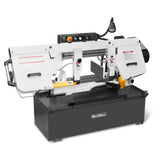 MechMaxx Metal Cutting Band Saw, 10" Round / 18"x5" Rectangular Capacity, 2HP 1.5kW Motor, 4-Speed (35-114 MPM), Horizontal Bandsaw with 0-45° Swivel, Hydraulic Downfeed, 230V 1PH 60Hz, Industrial Grade for Steel, Aluminum & Alloys BS-1018B
