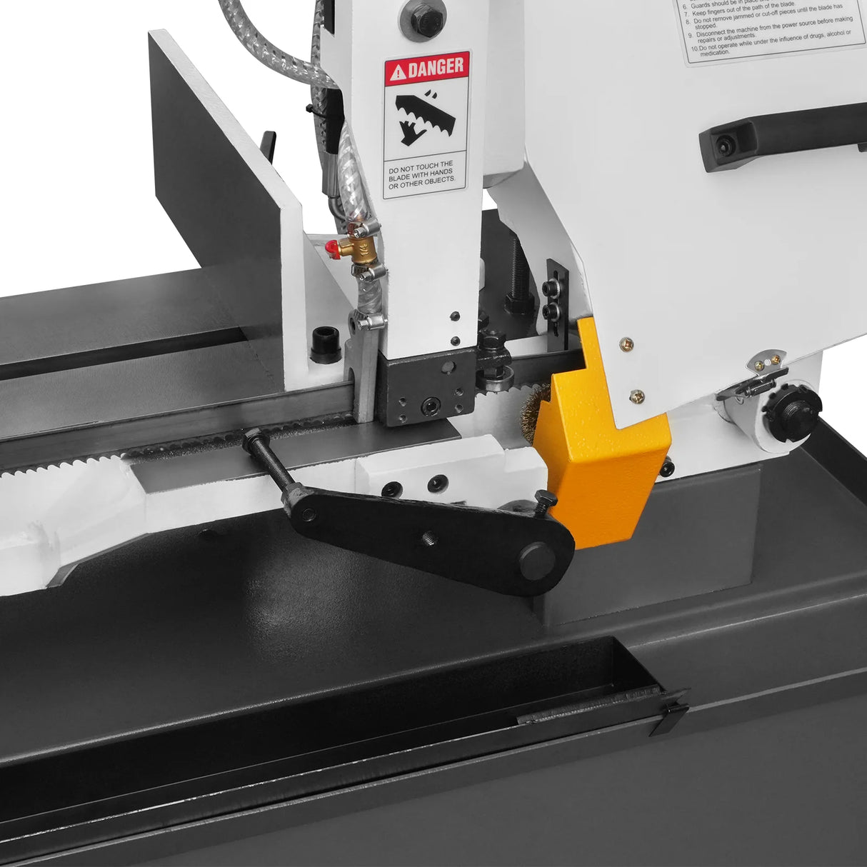 MechMaxx Metal Cutting Band Saw, 10" Round / 18"x5" Rectangular Capacity, 2HP 1.5kW Motor, 4-Speed (35-114 MPM), Horizontal Bandsaw with 0-45° Swivel, Hydraulic Downfeed, 230V 1PH 60Hz, Industrial Grade for Steel, Aluminum & Alloys BS-1018B