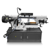 MechMaxx Metal Cutting Band Saw 10 Inch Horizontal Bandsaw 2HP 220V 60Hz 1PH 0‑45° Mitering Hydraulic Down Feed Built‑in Coolant System for Steel Aluminum Alloy Metal Fabrication BS-1018R