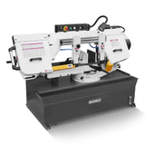 MechMaxx Metal Cutting Band Saw 10 Inch Horizontal Bandsaw 2HP 220V 60Hz 1PH 0‑45° Mitering Hydraulic Down Feed Built‑in Coolant System for Steel Aluminum Alloy Metal Fabrication BS-1018R