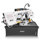 MechMaxx Metal Cutting Band Saw 10 Inch Horizontal Bandsaw 2HP 220V 60Hz 1PH 0‑45° Mitering Hydraulic Down Feed Built‑in Coolant System for Steel Aluminum Alloy Metal Fabrication BS-1018R