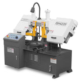 MechMaxx 8 Inch 7-7/8" x 7-7/8" Capacity Double Column Horizontal Metal Cutting Band Saw, Vertical Lifting, Gearbox Driven Two-Speed Motor, Hydraulic Feed, Manual Clamping, Coolant System Industrial Bandsaw GH4220