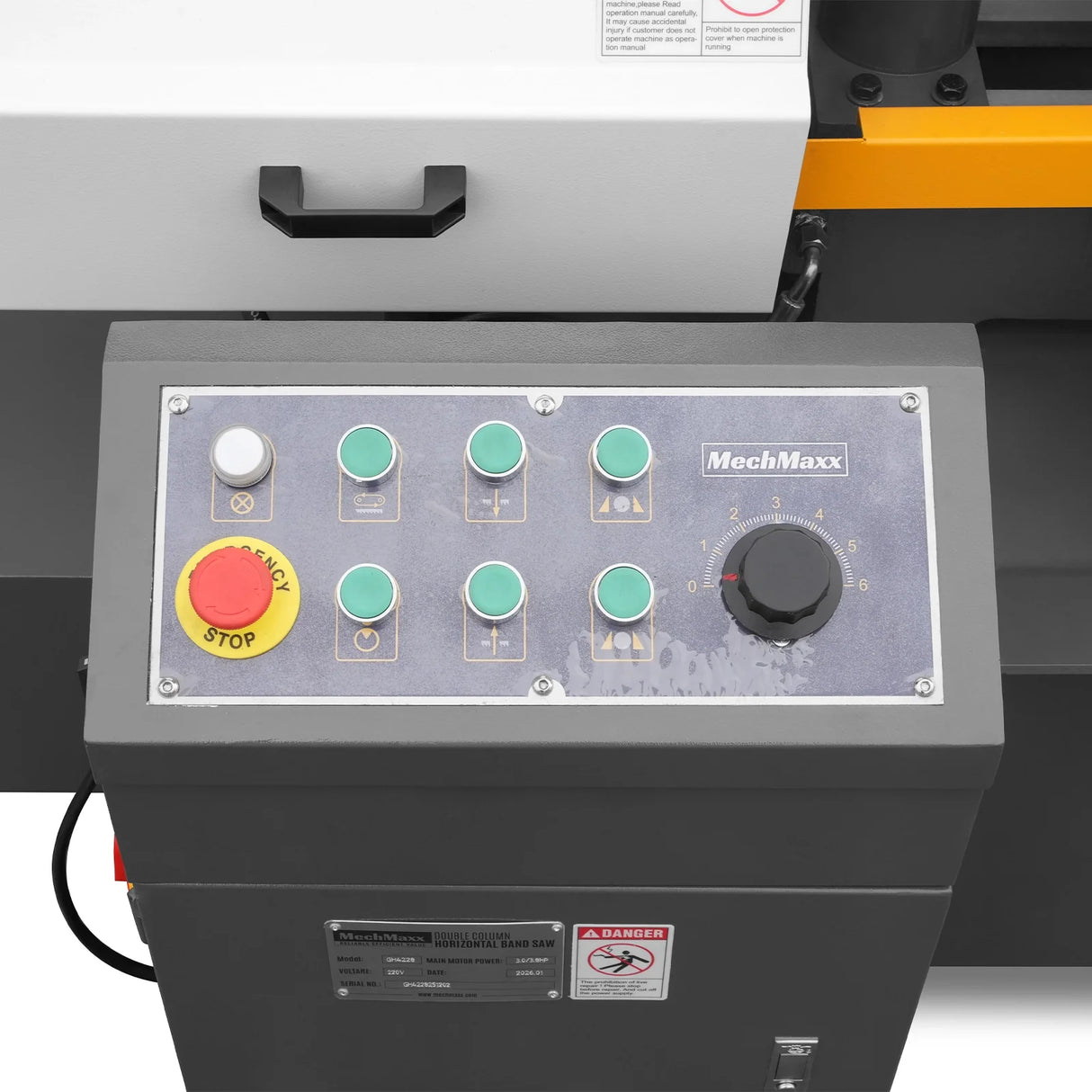 MechMaxx 11" Double Column Horizontal Metal Cutting Band Saw, 3-Speed, Hydraulic Feed, 2.8kW Industrial Saw GH4228