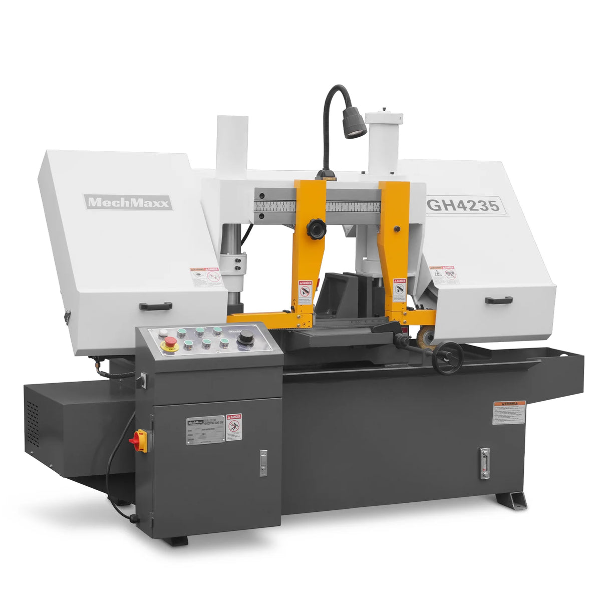 MechMaxx 13" Double Column Horizontal Metal Cutting Band Saw | Hydraulic Feed | 3‑Speed | 2.2/2.8kW Industrial Metal Saw for Fabrication, Steel, Alloy, Carbon Steel GH4235