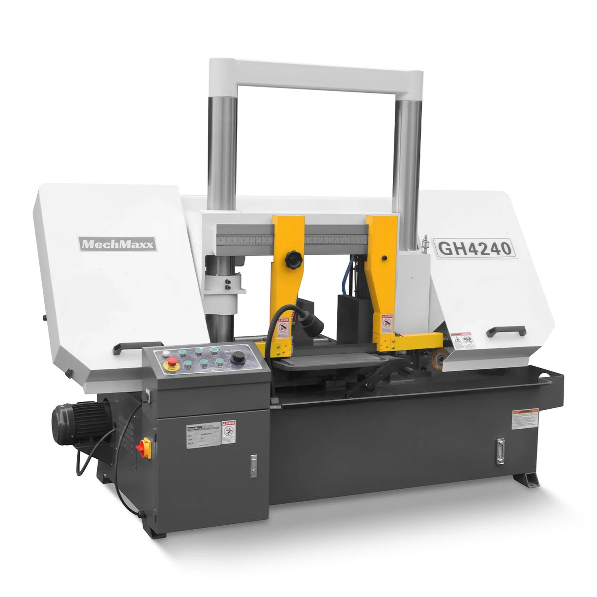 MechMaxx 15.7" Industrial Horizontal Metal Cutting Band Saw, Hydraulic Feed, 3.0/4.0 kW Motor, Manual Clamping, for Steel, Alloy, Metal Fabrication GH4240
