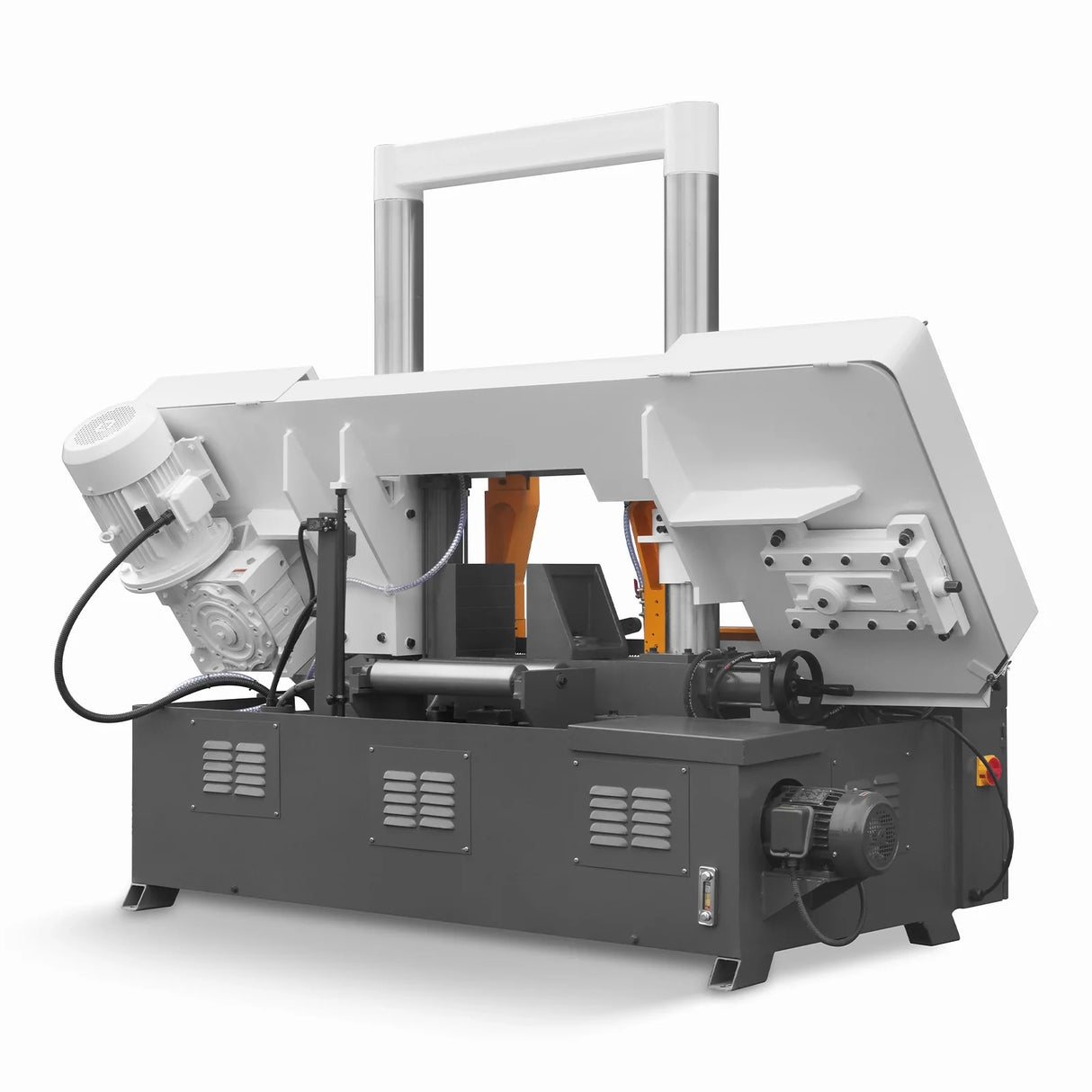 MechMaxx 15.7" Industrial Horizontal Metal Cutting Band Saw, Hydraulic Feed, 3.0/4.0 kW Motor, Manual Clamping, for Steel, Alloy, Metal Fabrication GH4240