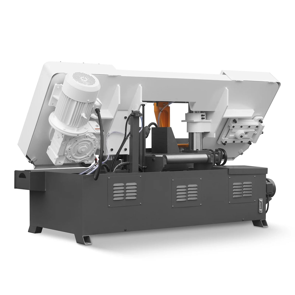 MechMaxx 15.7" Industrial Horizontal Metal Cutting Band Saw, Hydraulic Feed, 3.0/4.0 kW Motor, Manual Clamping, for Steel, Alloy, Metal Fabrication GH4240