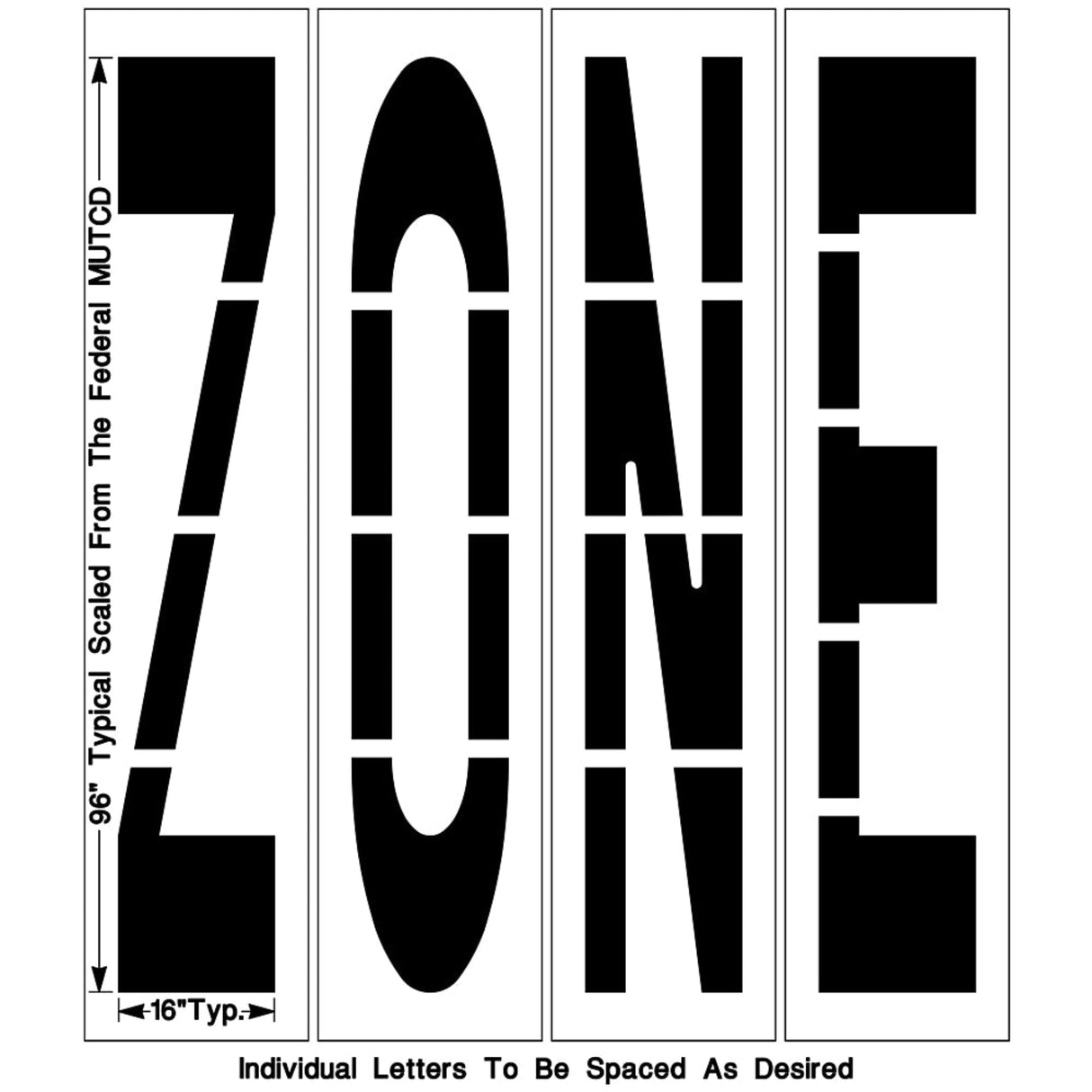 Newstripe Federal ZONE Stencil