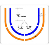 Newstripe NCAA Basketball Restricted Area Stencil