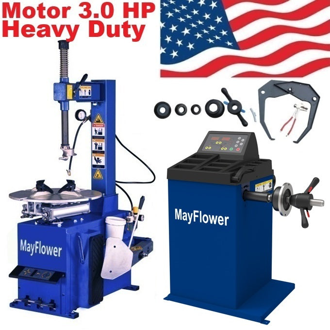 Mayflower New 3.0 HP Tire Changer Wheel Changers Machine Balancer Rim Clamp Combo 560 600