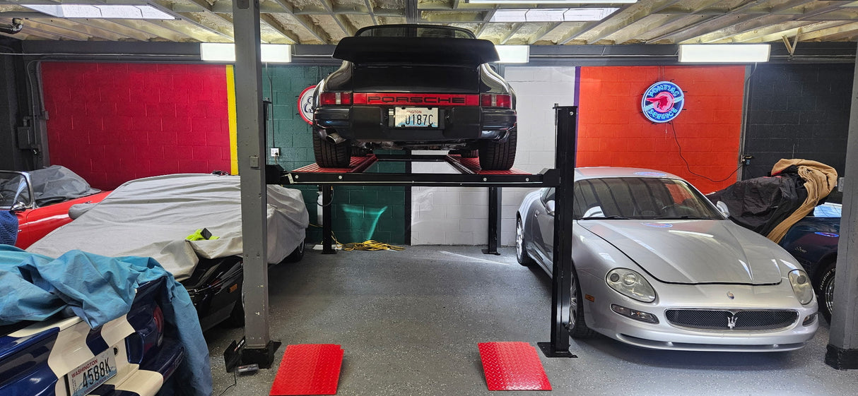 Olympic Equipment 6,000 lb Compact Portable Storage 4-Post Car Lift 4PC-6