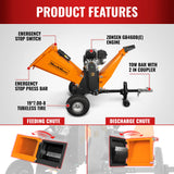 MechMaxx 6 inch E-start ZONSEN 420cc 13.4hp Gasoline Engine Powered Drum Wood Chipper ,  P4206
