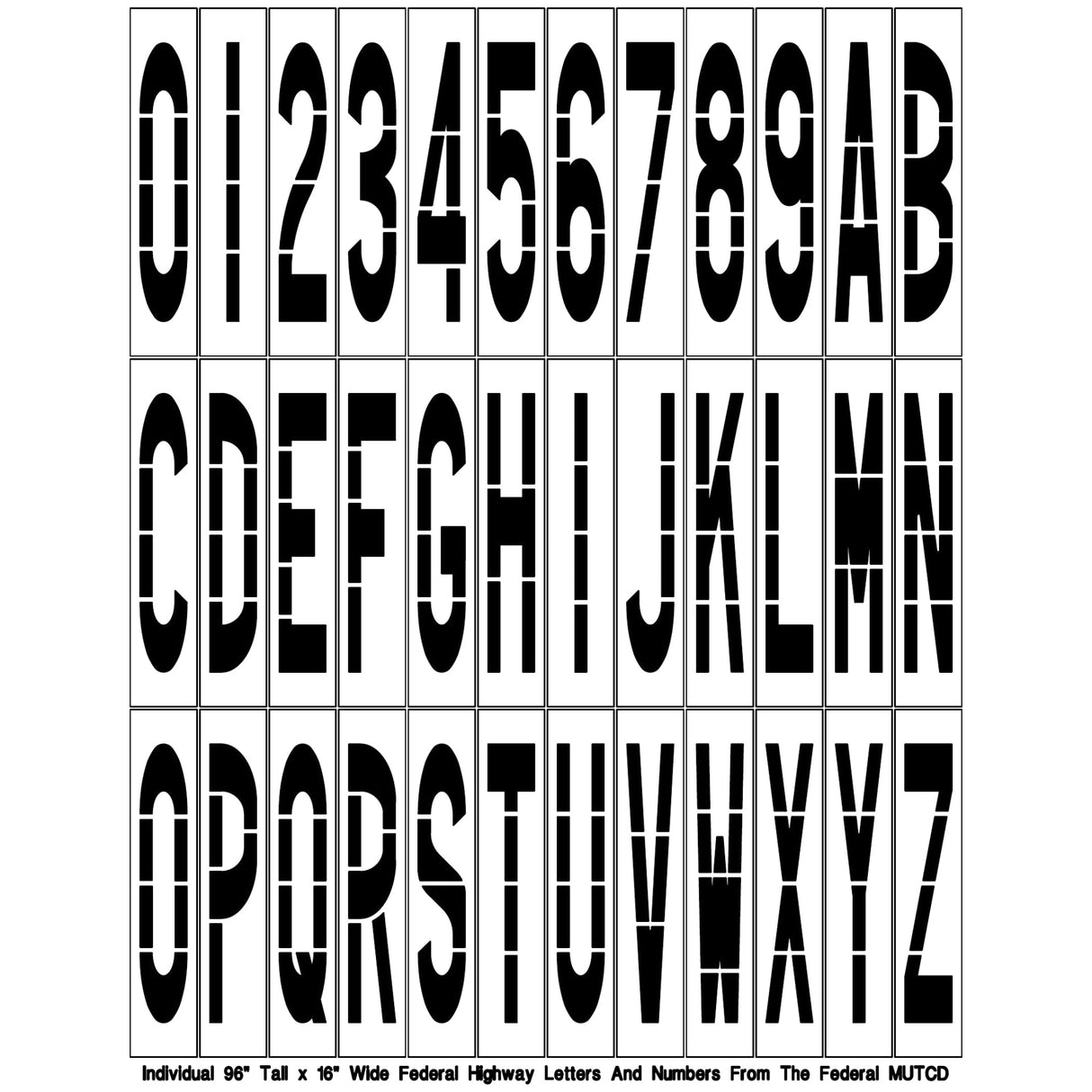 Newstripe Federal Individual Letter & Number Stencil