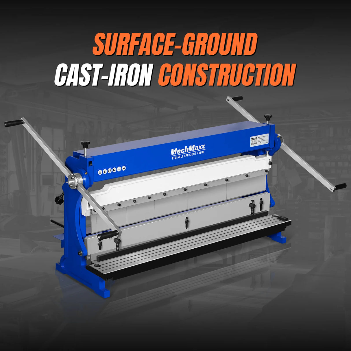 MechMaxx 40-inch 3-in-1 Pan and Box Brake – Slip Roll, Shear, Bending Machine for Sheet Metal, 20 Gauge Mild Steel, Adjustable Fingers, Heavy Duty, Metalworking, Fabrication, Rolling, Bending MMCB4020